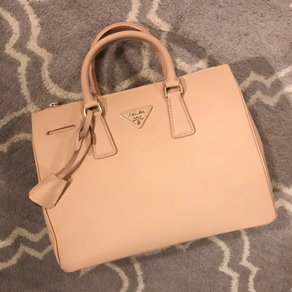 Blush pink Saffiano handbag